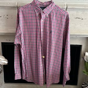 Ralph Lauren classic fit plaid button down shirt